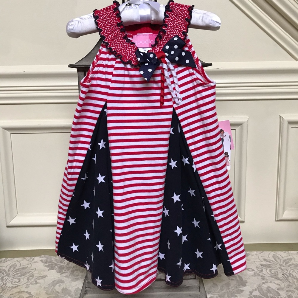 💥NWT Girls, Red, white and blue dress